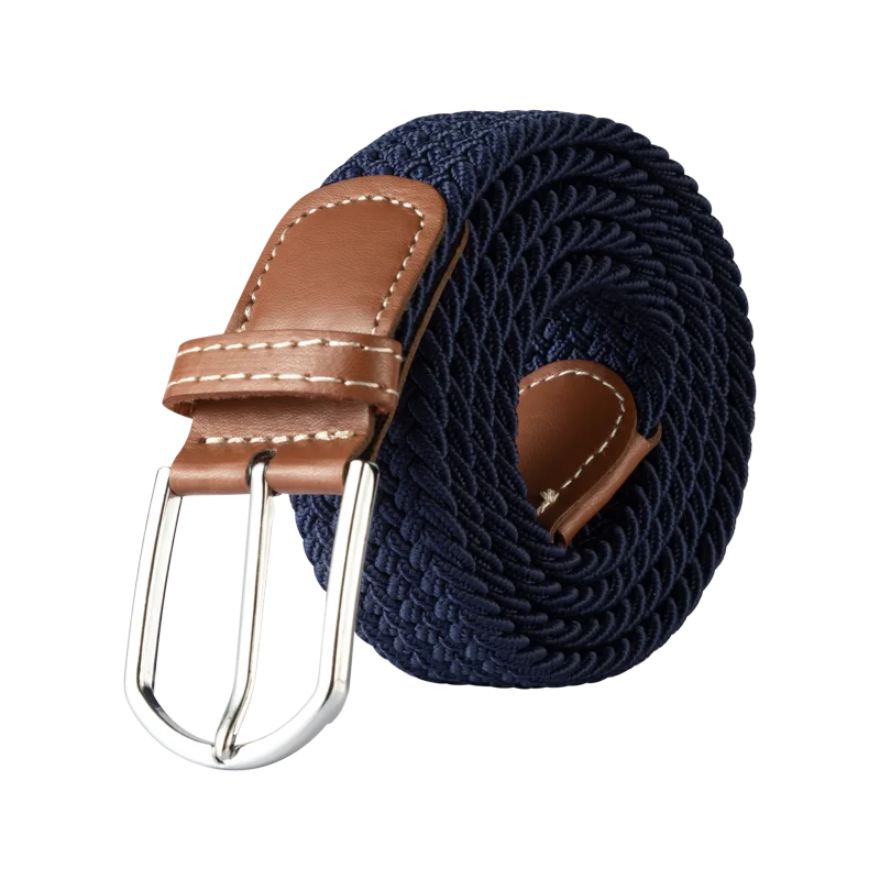 3.3cmx107cm Unisex Belt Casual Knitted Pin Buckle Men Belt Woven Canvas Elastic Braided Stretch Belts for Women