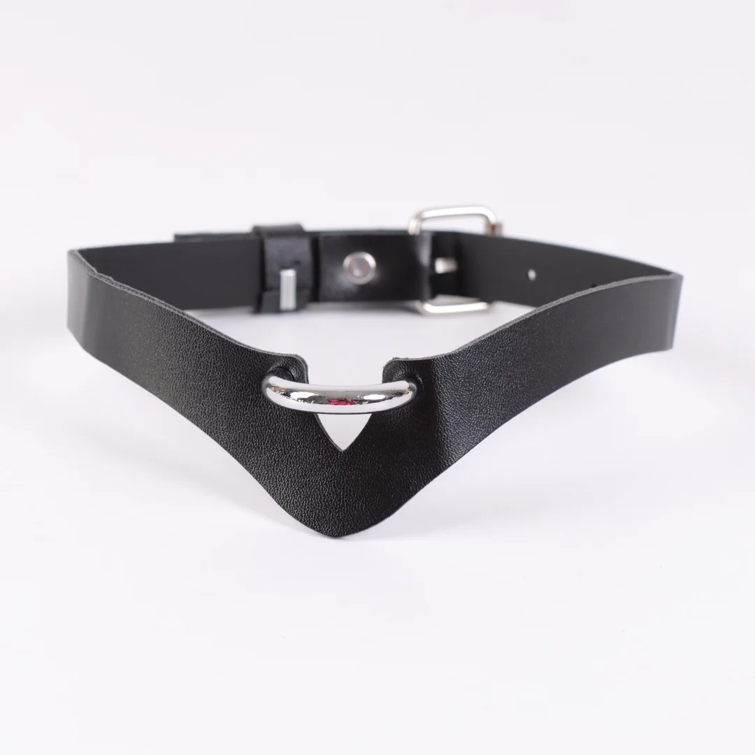 Punk Black PU Leather Choker Necklace For Women Men Cool Punk Gothic Spike Biker Choker PU Leather Collar Belt Rock YK2 Necklace