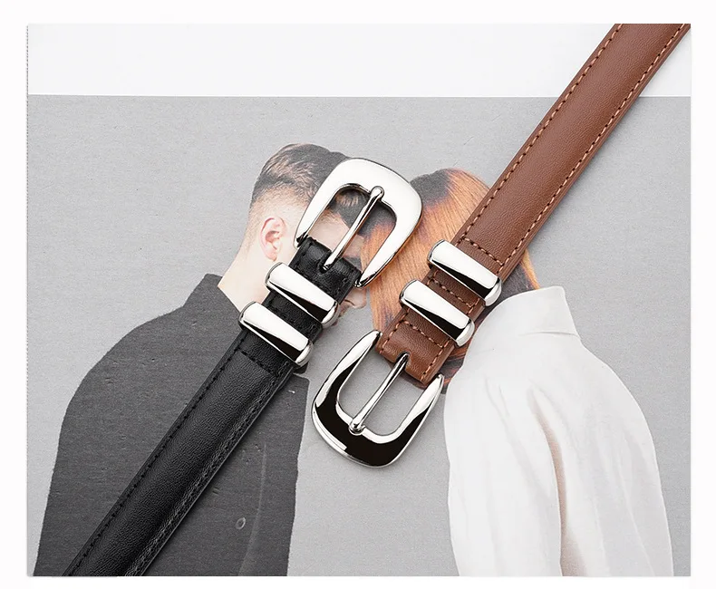 2023 New Luxury Belt Women's Genuine Leather Belt Business Fashion Cowhide Belt Decoration Dress Jeans Belt