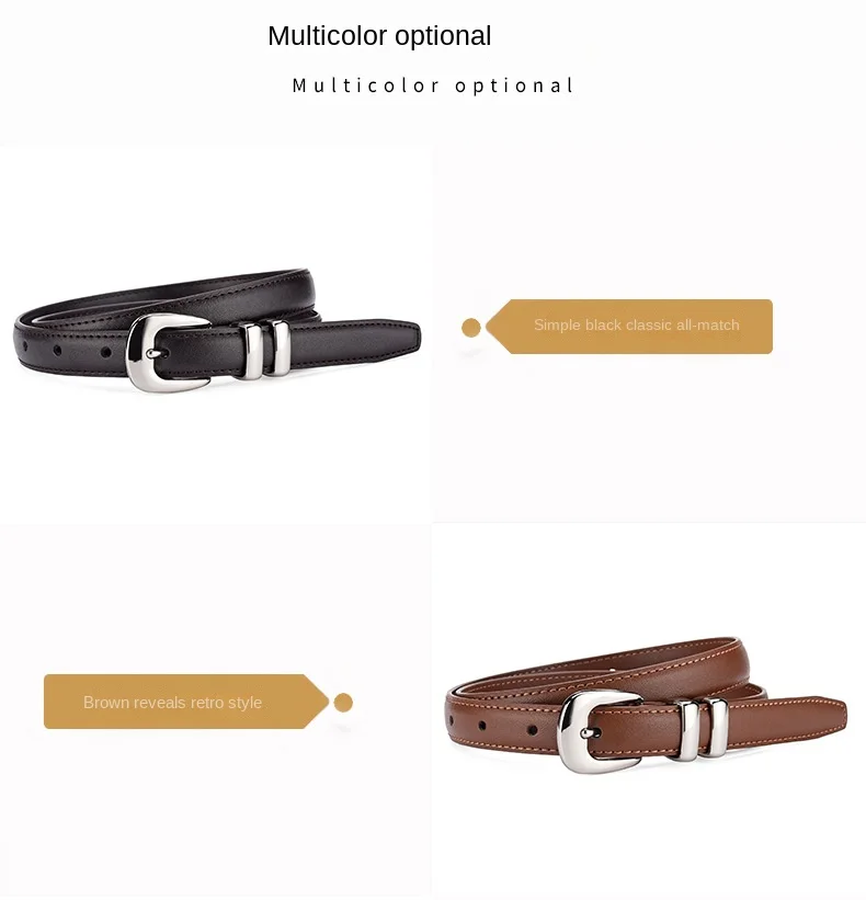 2023 New Luxury Belt Women's Genuine Leather Belt Business Fashion Cowhide Belt Decoration Dress Jeans Belt