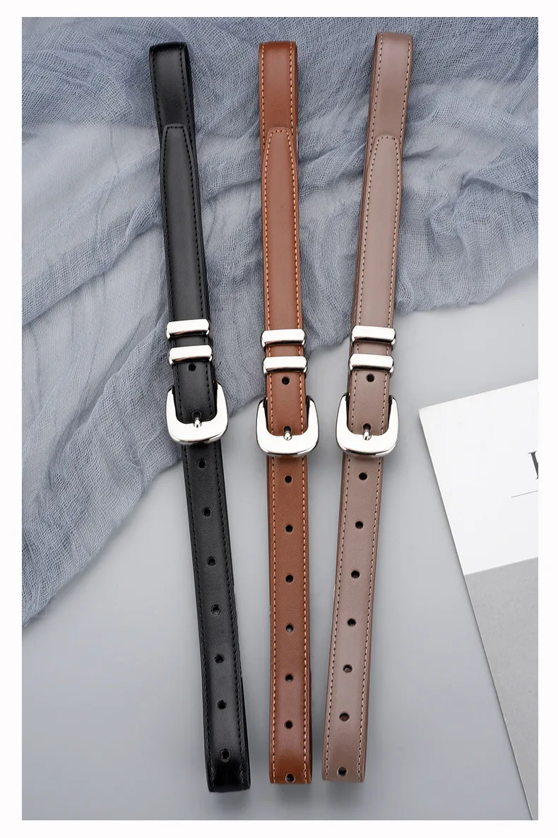 2023 New Luxury Belt Women's Genuine Leather Belt Business Fashion Cowhide Belt Decoration Dress Jeans Belt