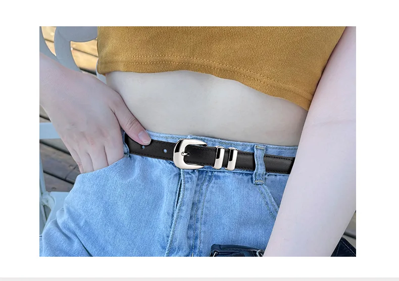 2023 New Luxury Belt Women's Genuine Leather Belt Business Fashion Cowhide Belt Decoration Dress Jeans Belt