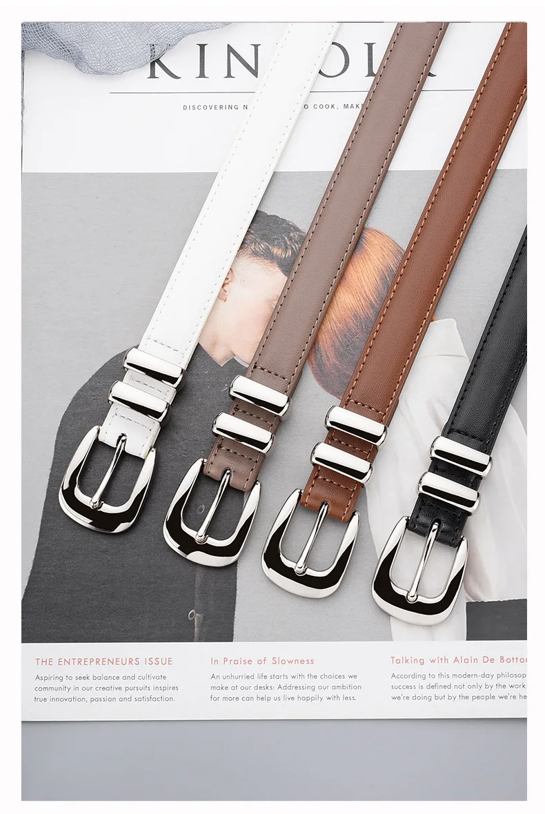 2023 New Luxury Belt Women's Genuine Leather Belt Business Fashion Cowhide Belt Decoration Dress Jeans Belt