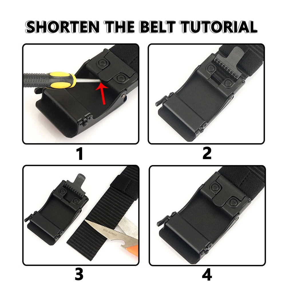 TUSHI New Fashion Men's Belt Designer Belts Alloy Automatic Buckle Canvas Belt Sports Belt Large Size 120-150cm Automatic Belt