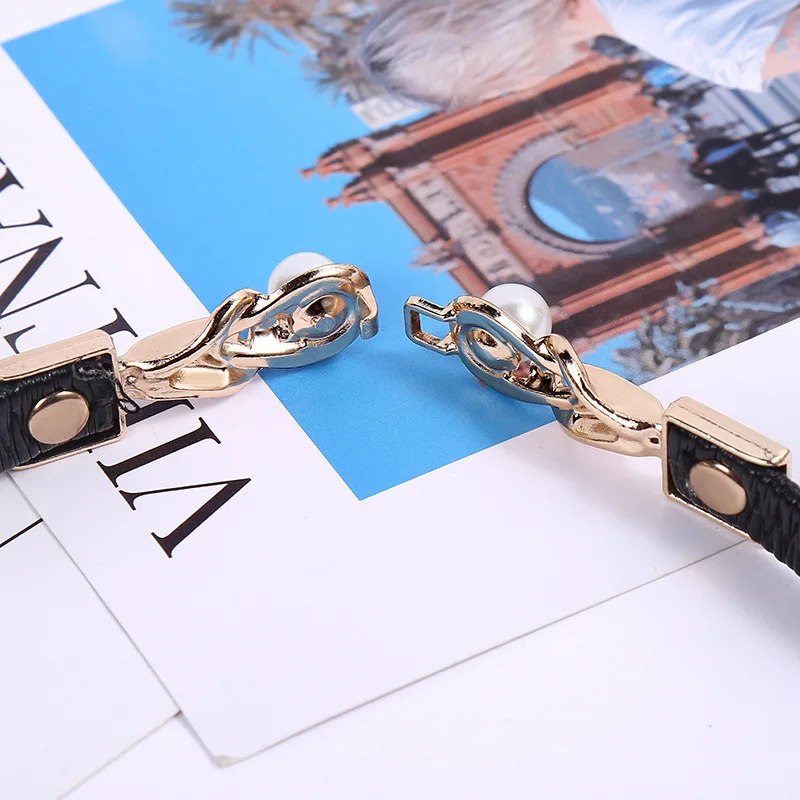 Fashion Gold Metal Knob Buckle Stretch Belt Women Thin Solid Color Slim Body Waist Belts Lady Coat Dress Shirt Skinny Waistband