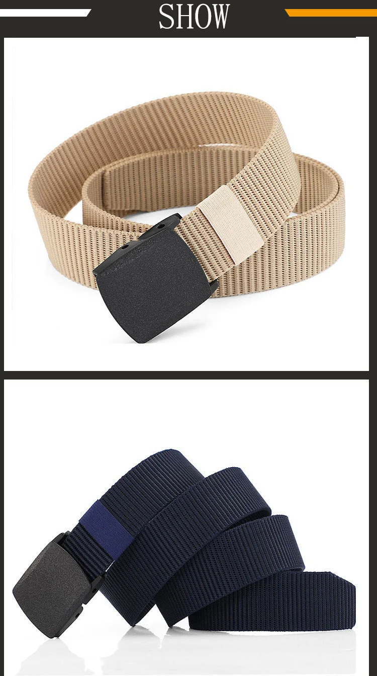 Belts Men and Women Nylon Webbing Tactical Military Casual Designer Canvas Jeans Belt High Quality Army Waist Fabric Strap HB041