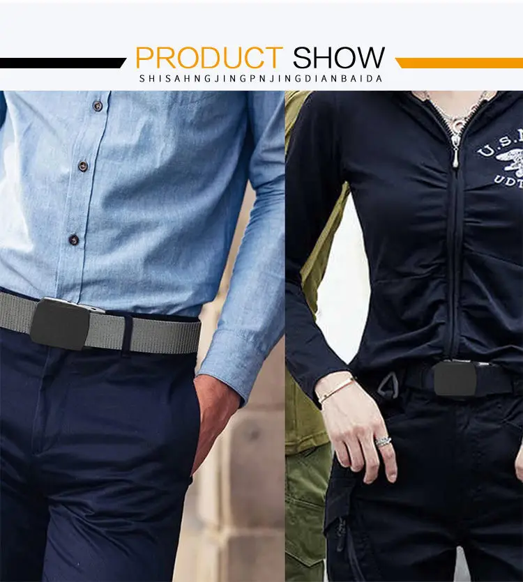 Belts Men and Women Nylon Webbing Tactical Military Casual Designer Canvas Jeans Belt High Quality Army Waist Fabric Strap HB041