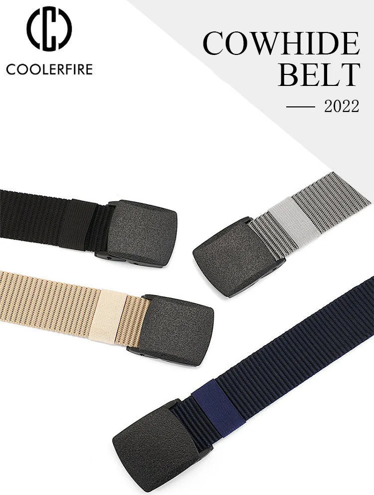 Belts Men and Women Nylon Webbing Tactical Military Casual Designer Canvas Jeans Belt High Quality Army Waist Fabric Strap HB041
