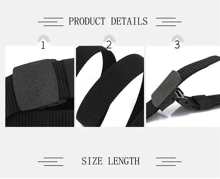 Belts Men and Women Nylon Webbing Tactical Military Casual Designer Canvas Jeans Belt High Quality Army Waist Fabric Strap HB041