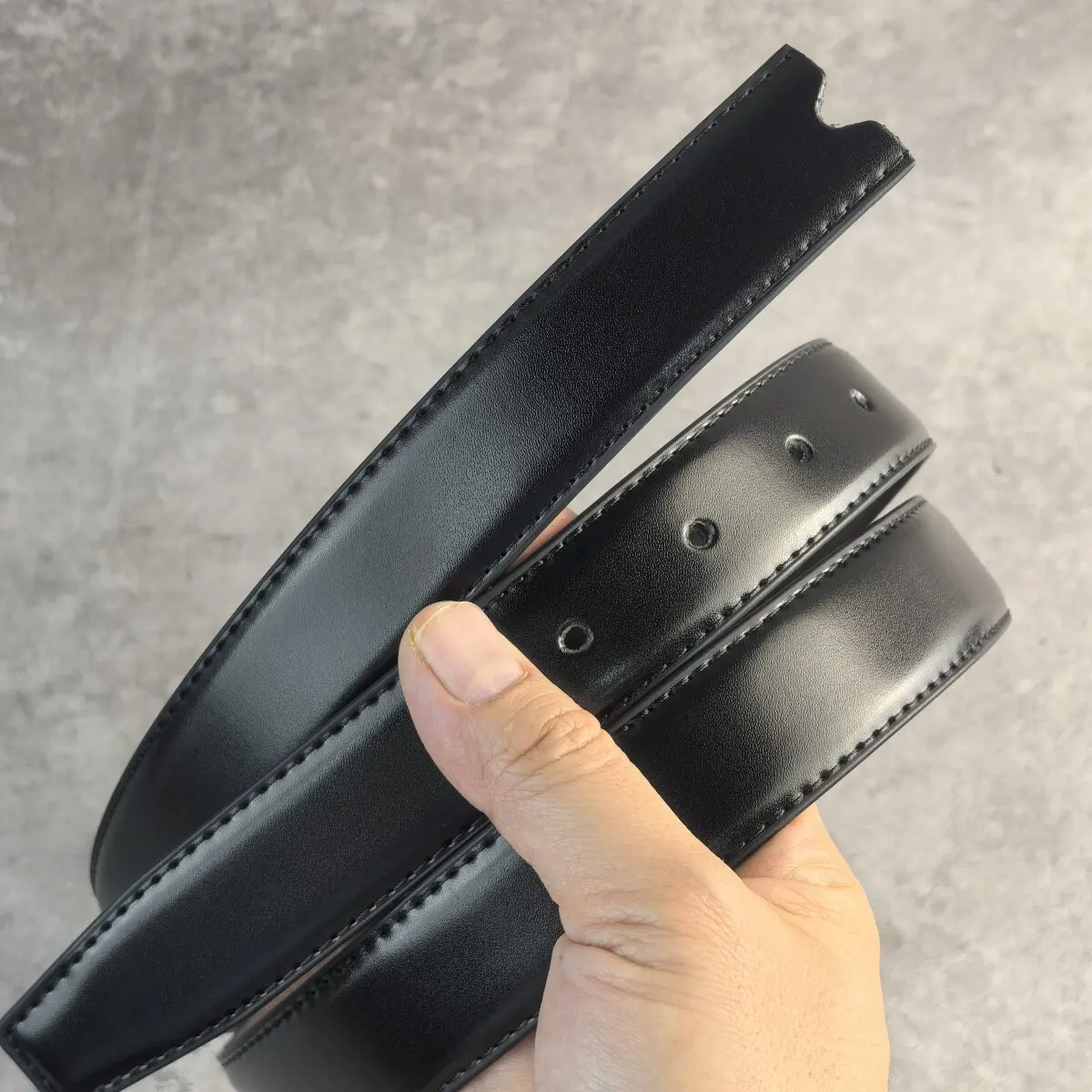 Headless belt strip 2.8cm wide needle buckle perforated genuine leather cowhide men's waist belt without head belt with body