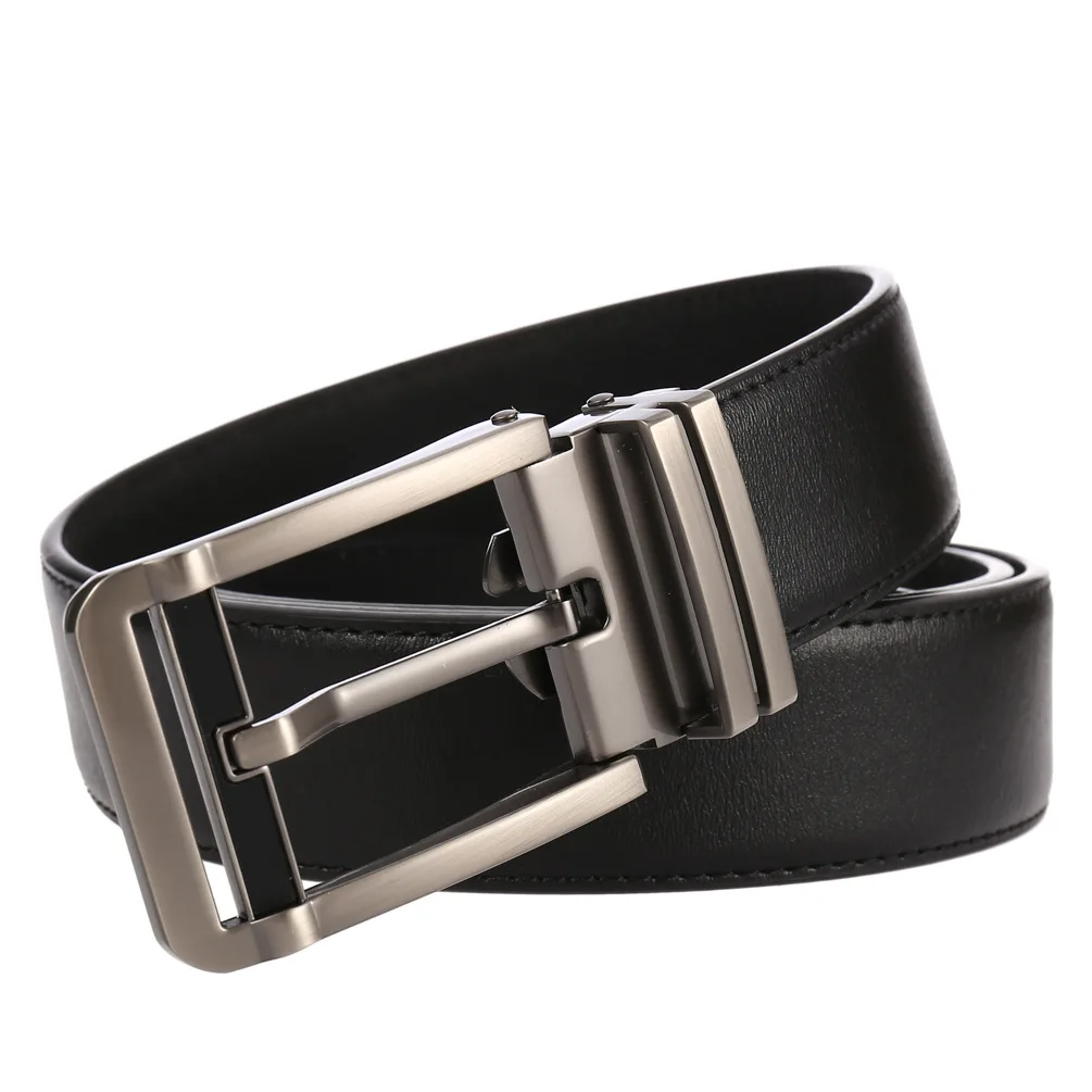 New Men's Belts Business Simple Pin Buckle Genuine Leather Men's Belt Luxury High Quality Casual Male Waist Band Cowhide 3.5cm