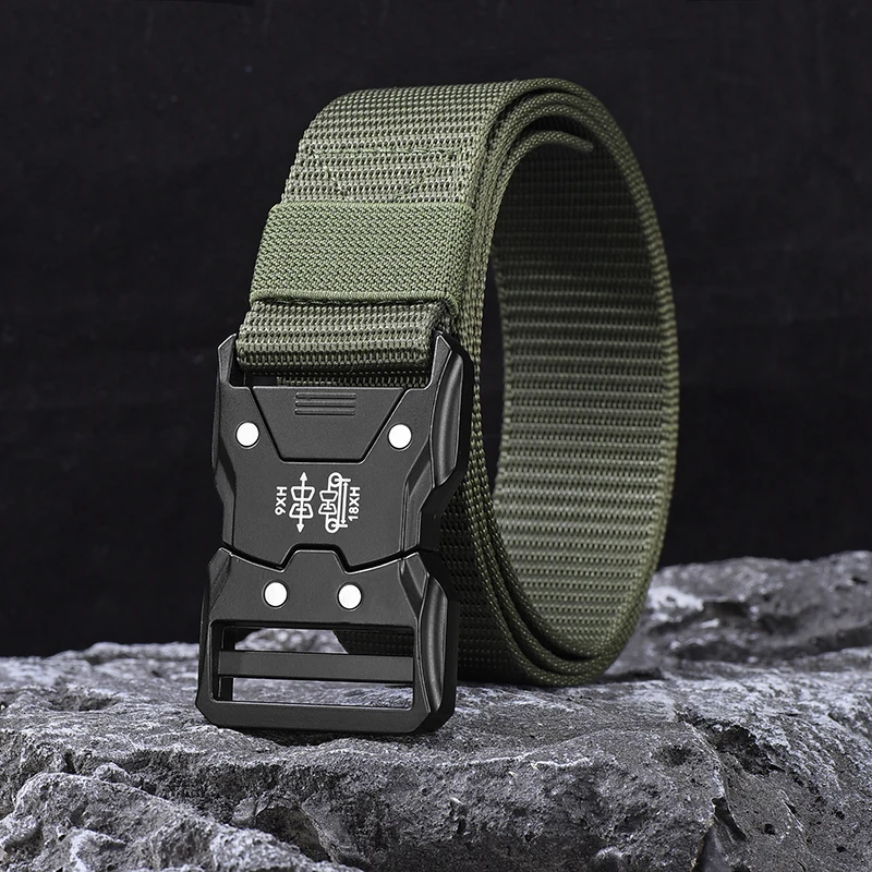 2pcs Fashion Men's Canvas Belt Simple Men's Outdoor Adventure Multi-function Belt Suitable For Youth Casual Shorts Belt