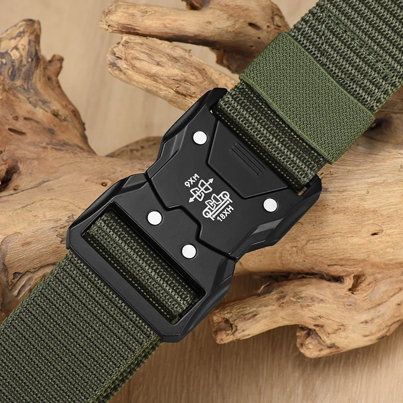 2pcs Fashion Men's Canvas Belt Simple Men's Outdoor Adventure Multi-function Belt Suitable For Youth Casual Shorts Belt