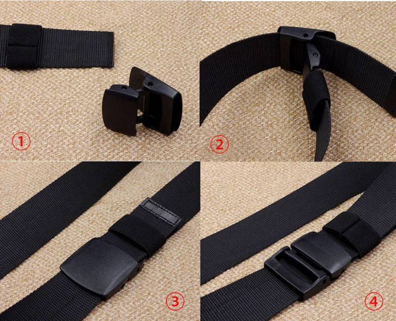 Men Travel Anti Theft Belt Nylon Waist Strap with Zipper Hidden Secret Money Pocket Outdoor Safety Belt for Daily Use 6 Color