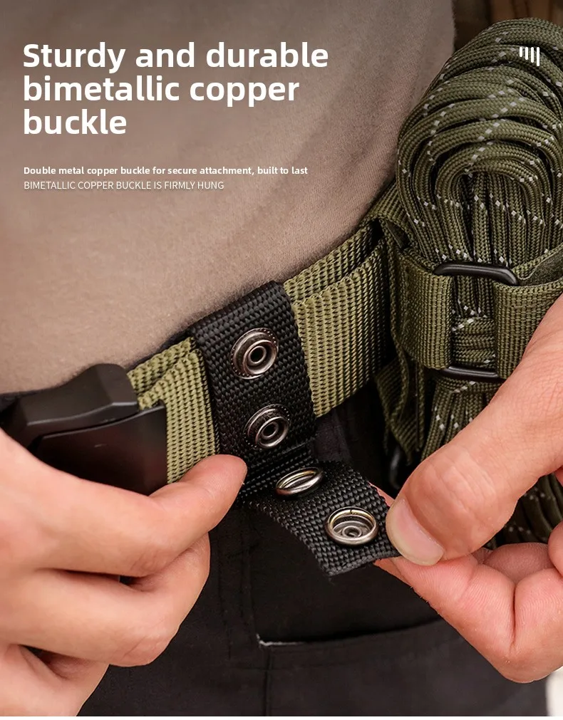 Double Nylon Metal Heavy Duty Tactical Belt Buckle Double Multipurpose Portable Outdoor Accessory Equipment Fixed Buckles