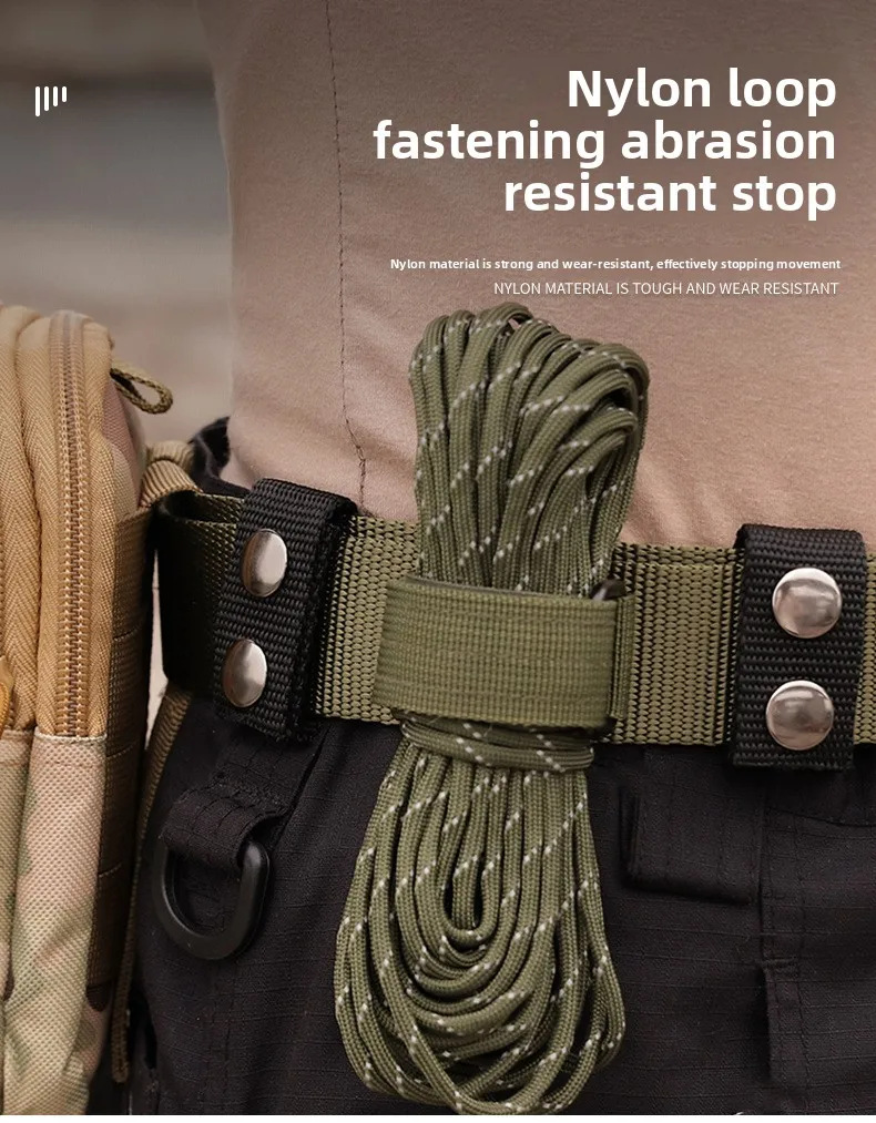 Double Nylon Metal Heavy Duty Tactical Belt Buckle Double Multipurpose Portable Outdoor Accessory Equipment Fixed Buckles