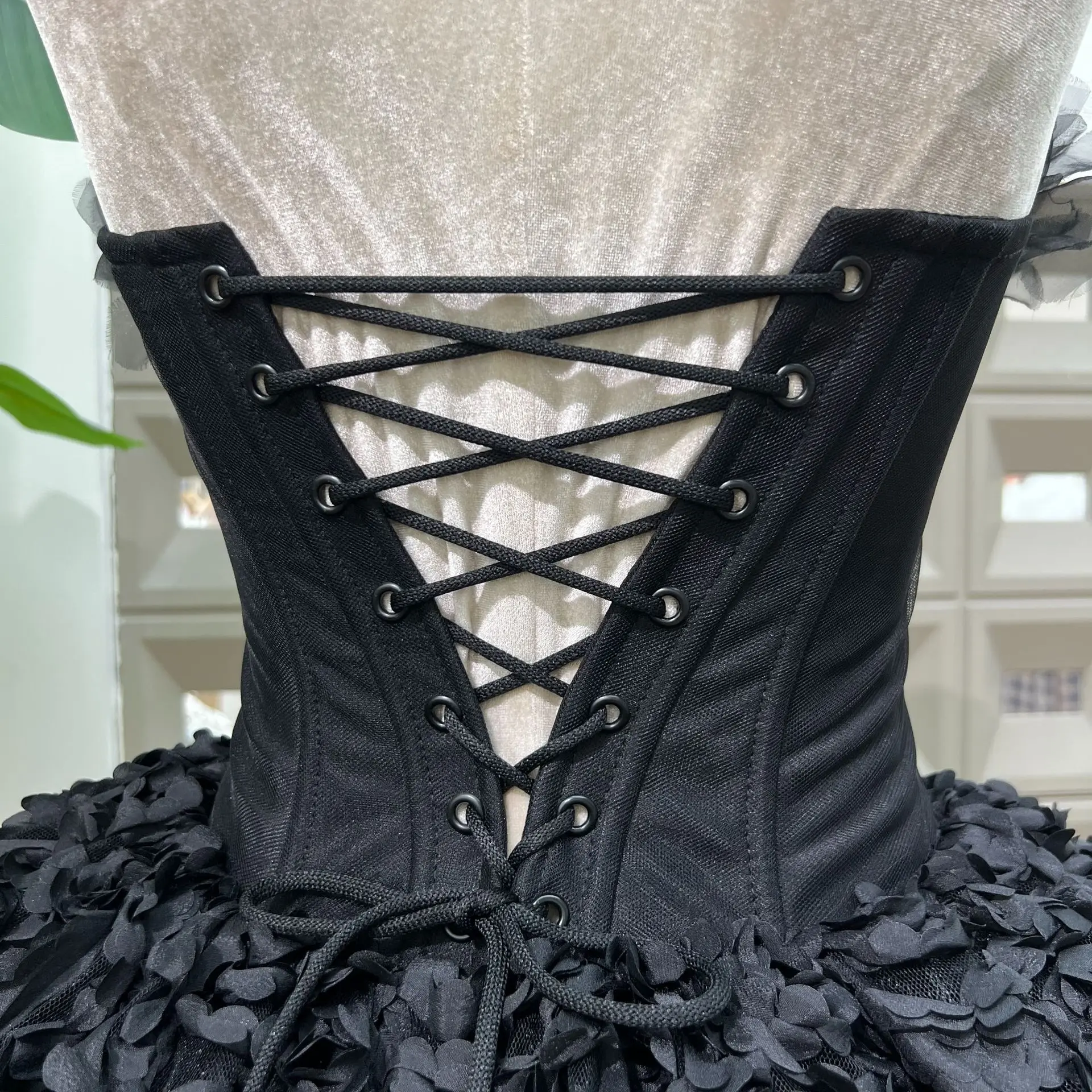 Sexy Strapless Floral Ruffles A Line Mini Dresses for Women Elegant Sleeveless Backless Slim Gowns Party Birthday Cocktail Dress