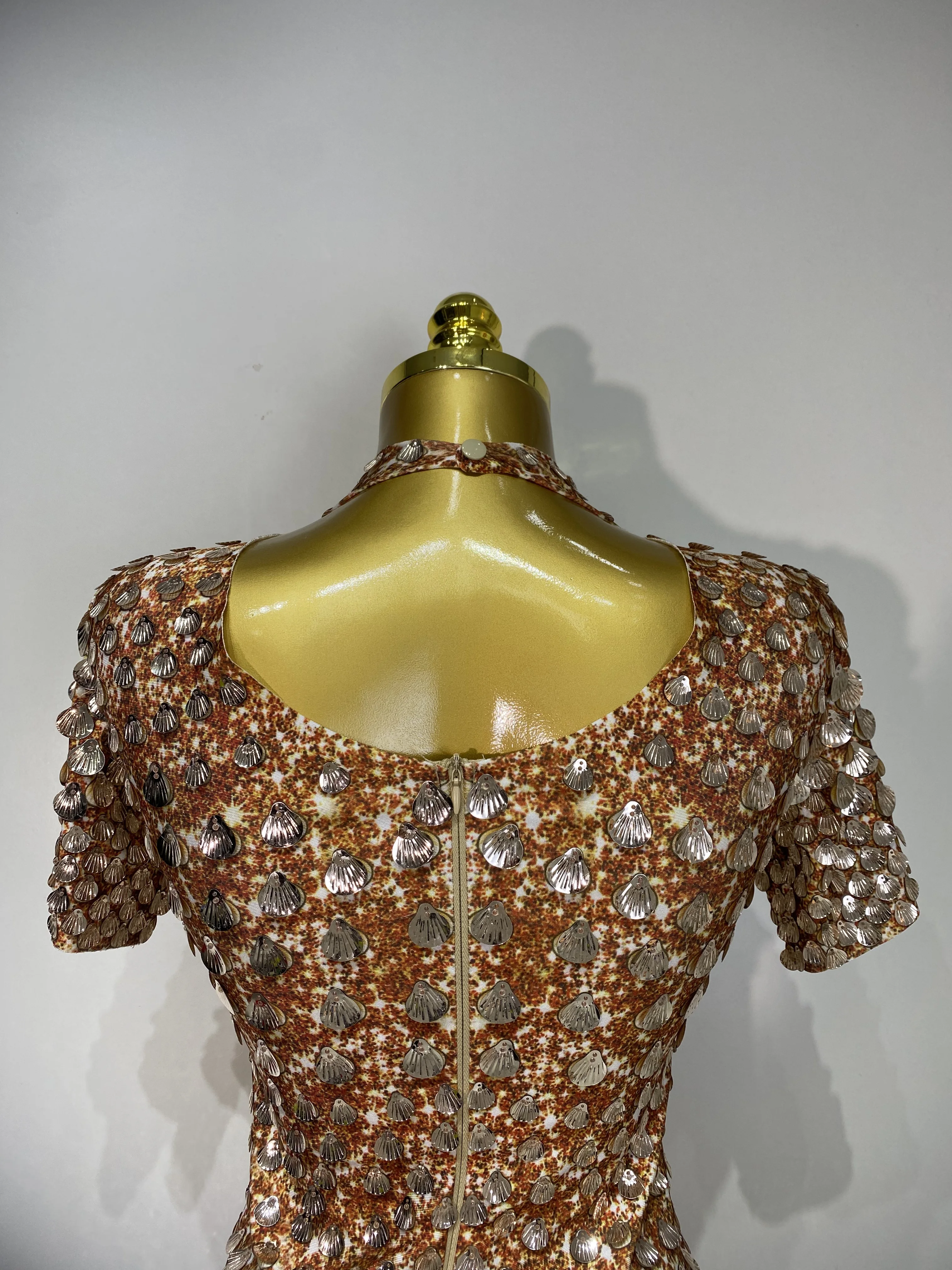 Sparkly Sequins Luxury Birthday Party Gown Short Dress Dancer Stage Performance Wear Women Sexy Nightclub Dress Festival Outfit