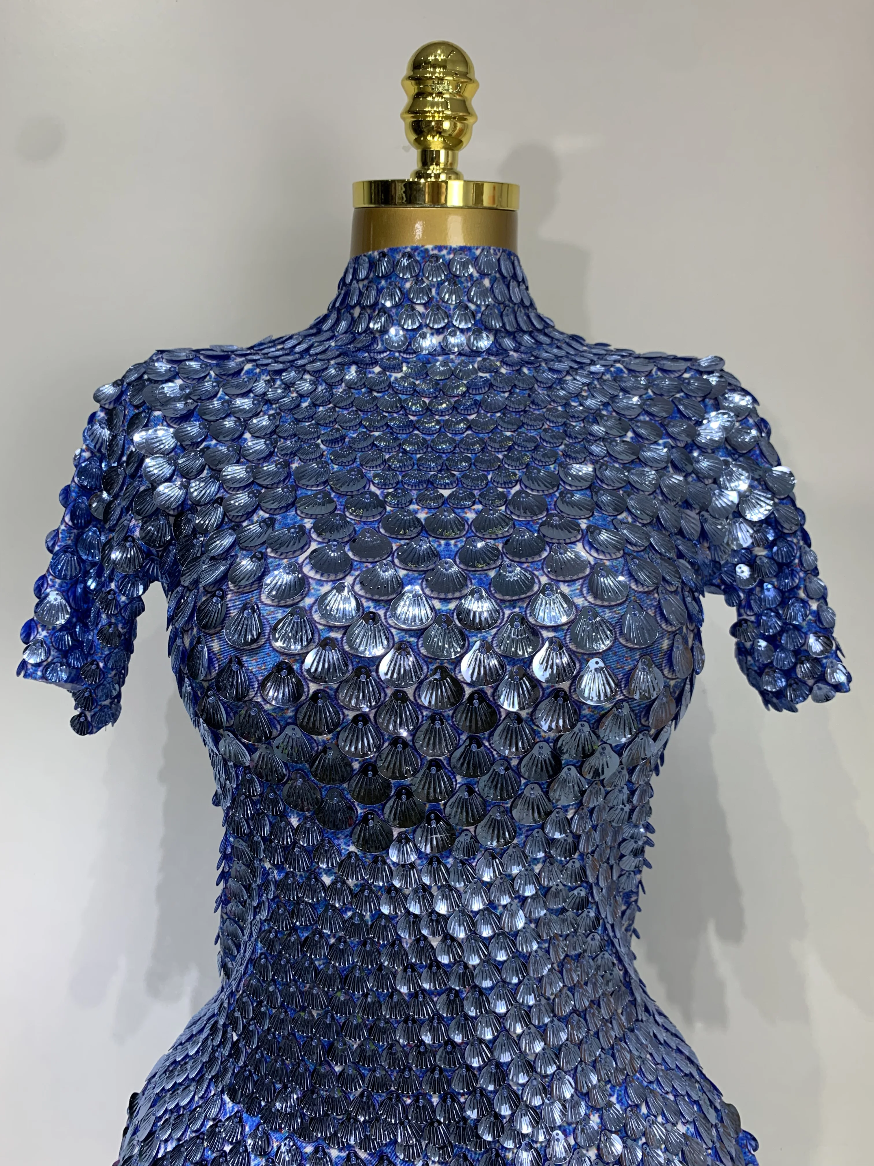 Sparkly Sequins Luxury Birthday Party Gown Short Dress Dancer Stage Performance Wear Women Sexy Nightclub Dress Festival Outfit