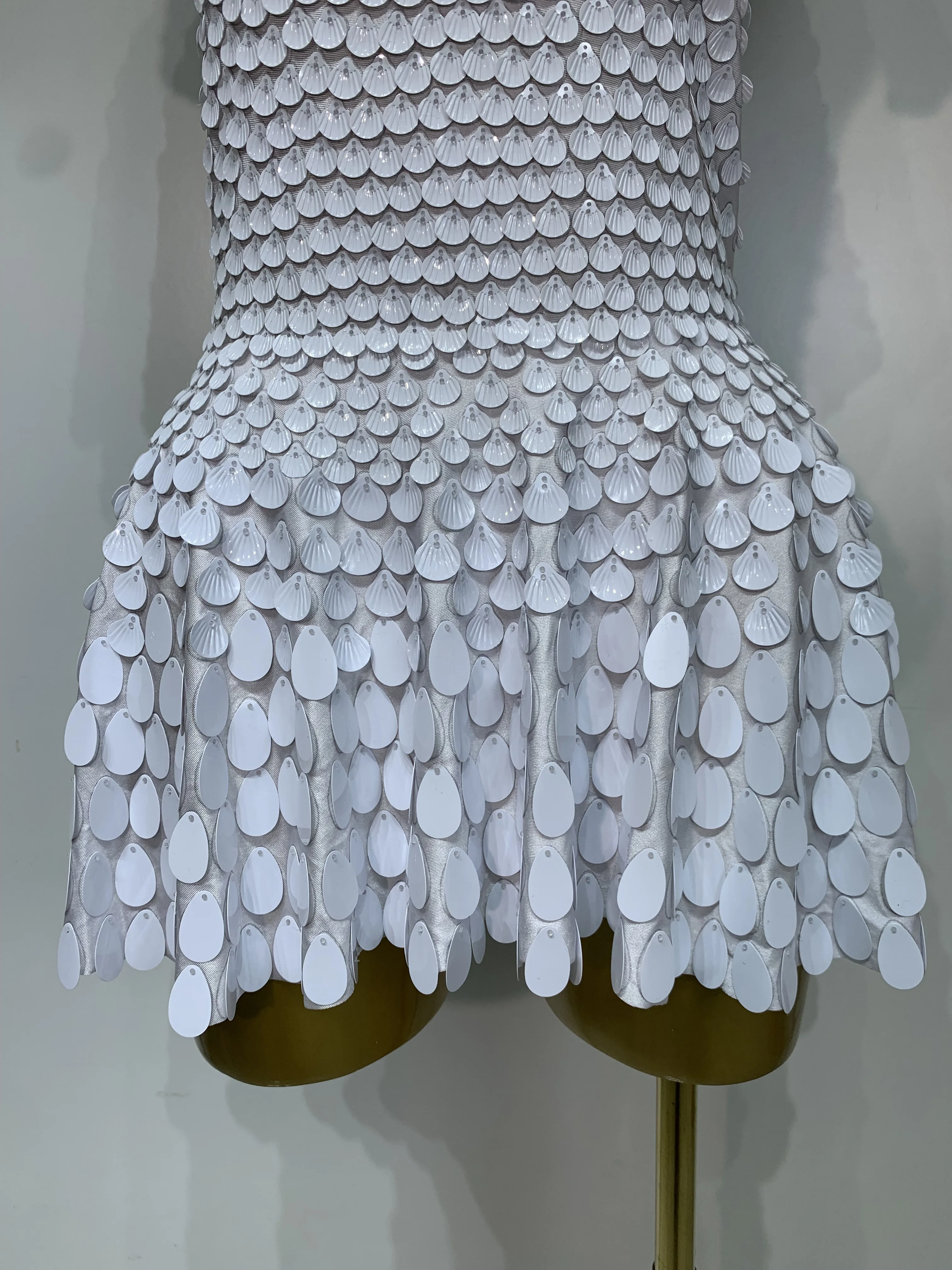 Sparkly Sequins Luxury Birthday Party Gown Short Dress Dancer Stage Performance Wear Women Sexy Nightclub Dress Festival Outfit
