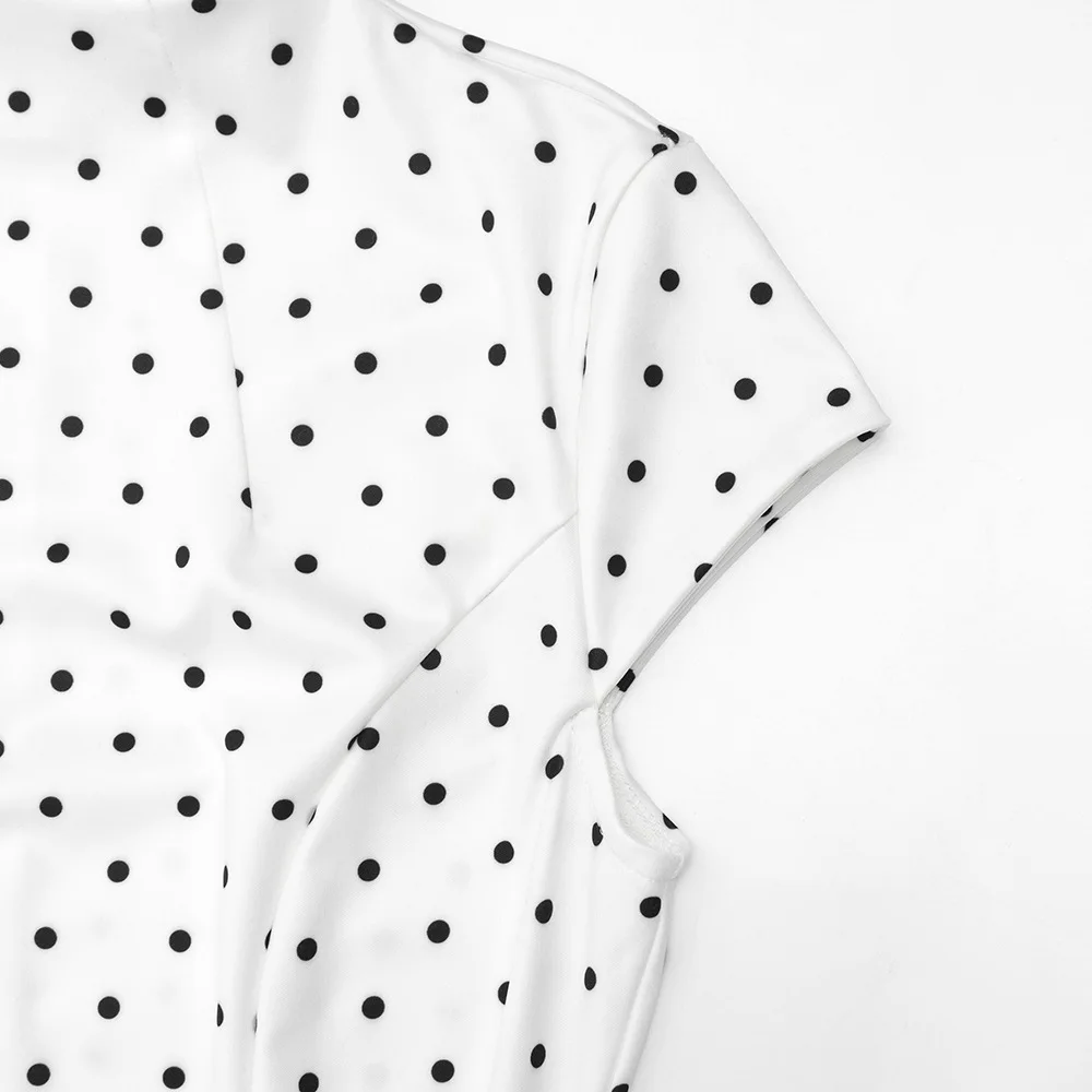 Elegant Polka Dot Long Dress Women's High Waist A-line Maxi Dresses Evening Party Summer Holiday Resort Blue Black Green White