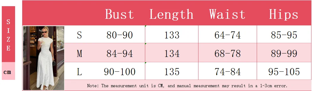 Elegant Polka Dot Long Dress Women's High Waist A-line Maxi Dresses Evening Party Summer Holiday Resort Blue Black Green White