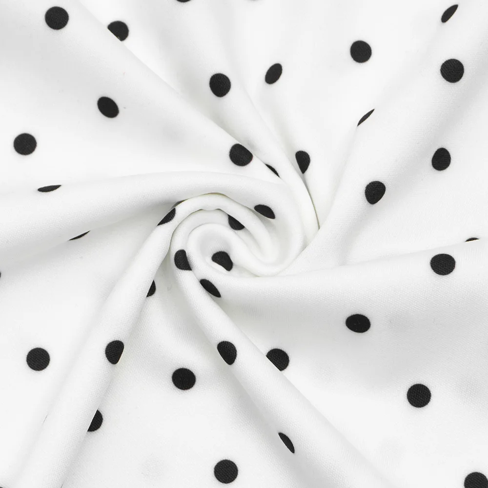Elegant Polka Dot Long Dress Women's High Waist A-line Maxi Dresses Evening Party Summer Holiday Resort Blue Black Green White