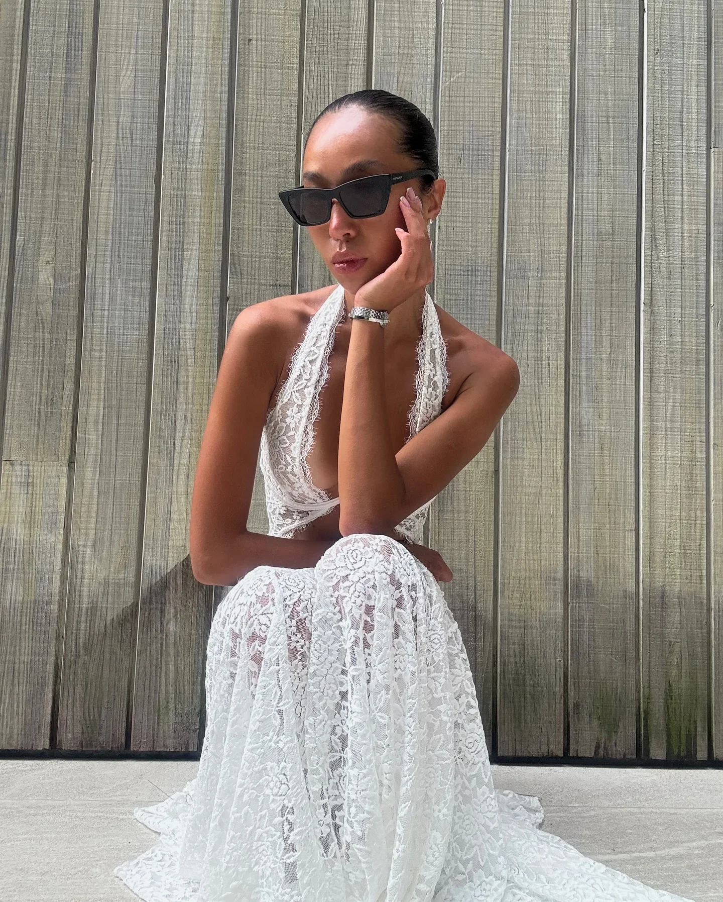White Lace Hollow-out Halter Dress Women Sexy Sleeveless Off-shoulder Backless Maxi Vestidos 2026 Lady Vacation Beach Gowns 2026