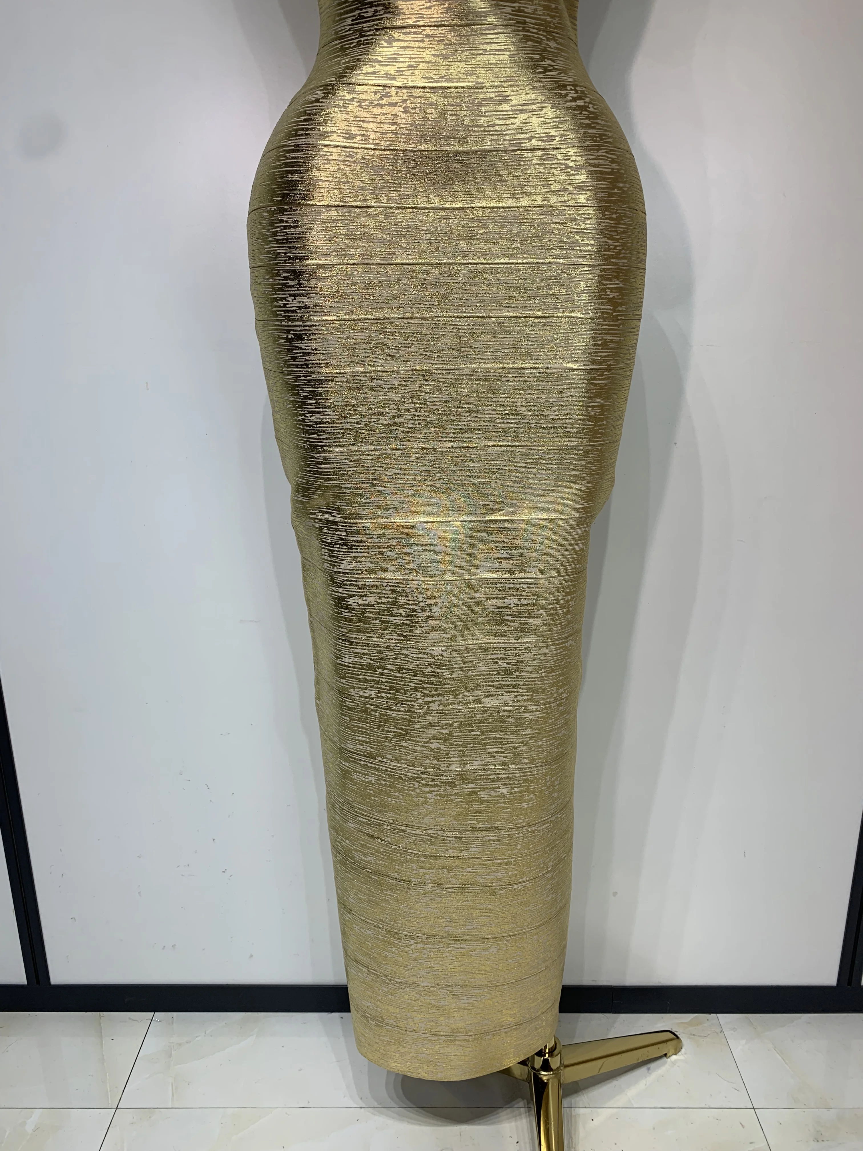 Women Sleeveless Bodycon Bandage Dress Celebrity Elegant Gold Cocktail Evening Party Luxury Birthday Dress Vestidos