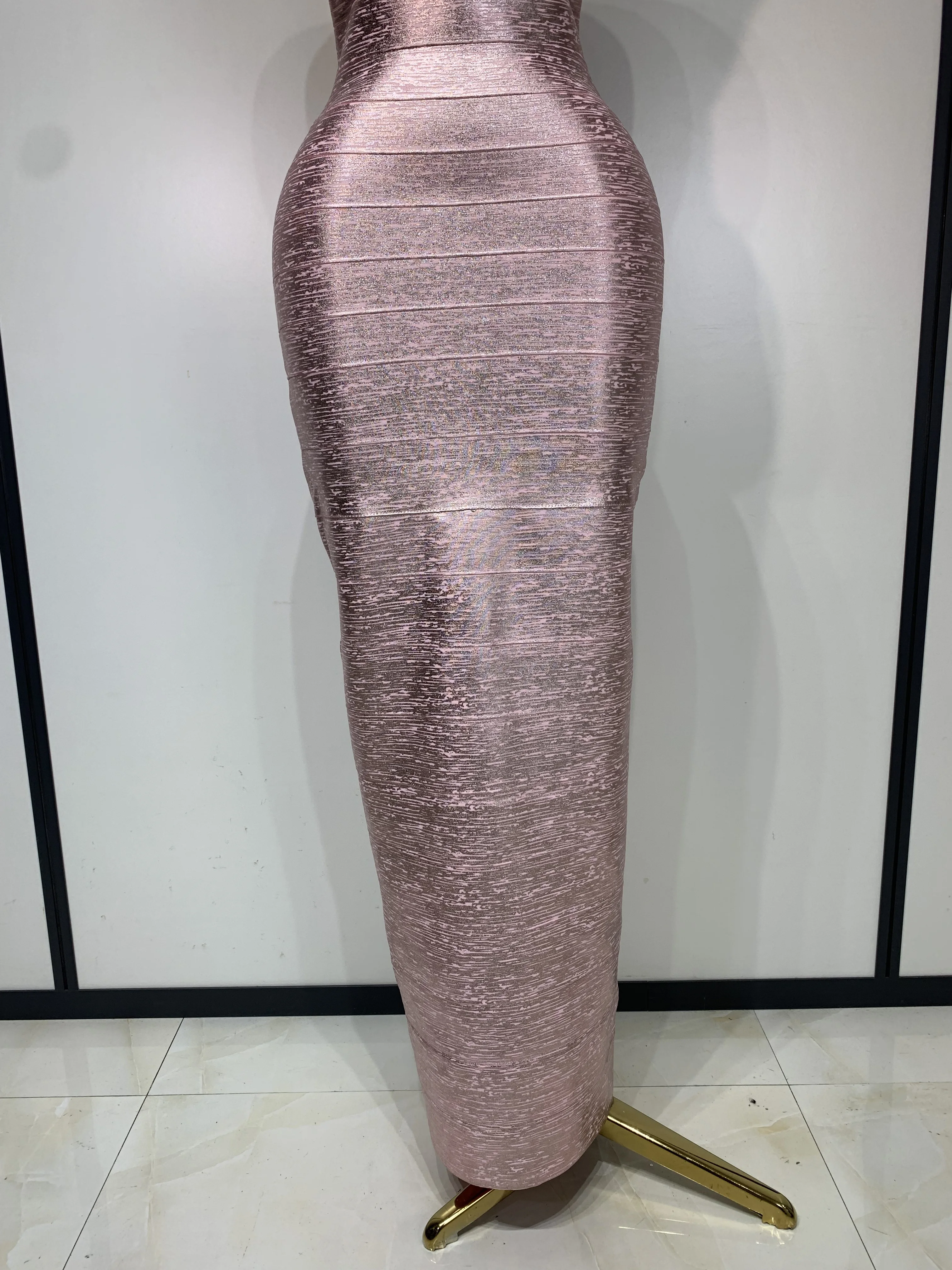 Women Sleeveless Bodycon Bandage Dress Celebrity Elegant Gold Cocktail Evening Party Luxury Birthday Dress Vestidos