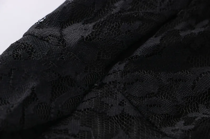 Sexy Women Floral Lace Dress Round Neck Short Sleeve Vintage Lace A-line Dress Patchwork Slim Pleated Swing Cocktail Party Dress
