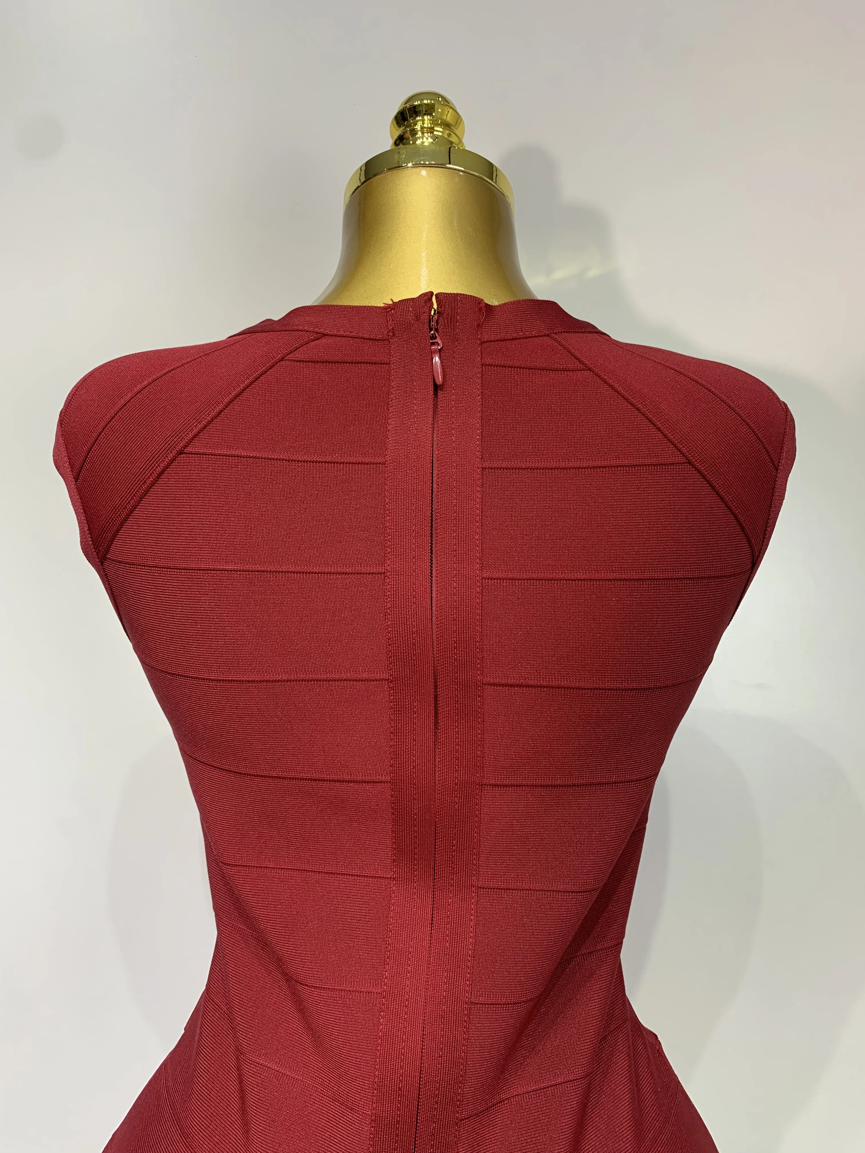 Women Sexy Sleeveless Deep V-neck Bodycon Mini Bandage Dresses Elegant Evening Party Luxury Birthday Club Prom Gown