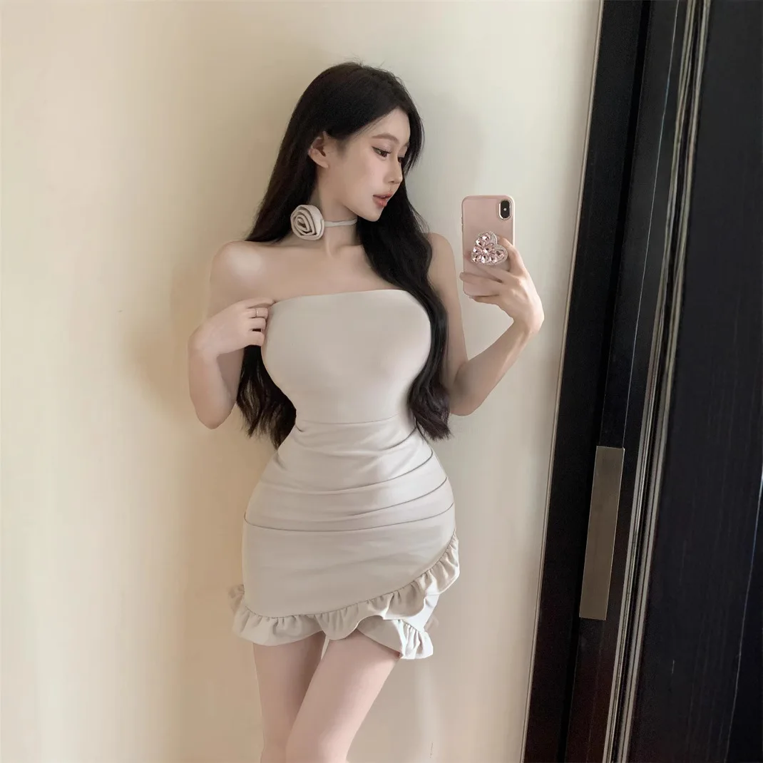 Sexy Sleeveless Party Mini Tight Female Dress Elegant and Pretty Chic Harajuku Korean Style Beach Fashion Women's Dresses