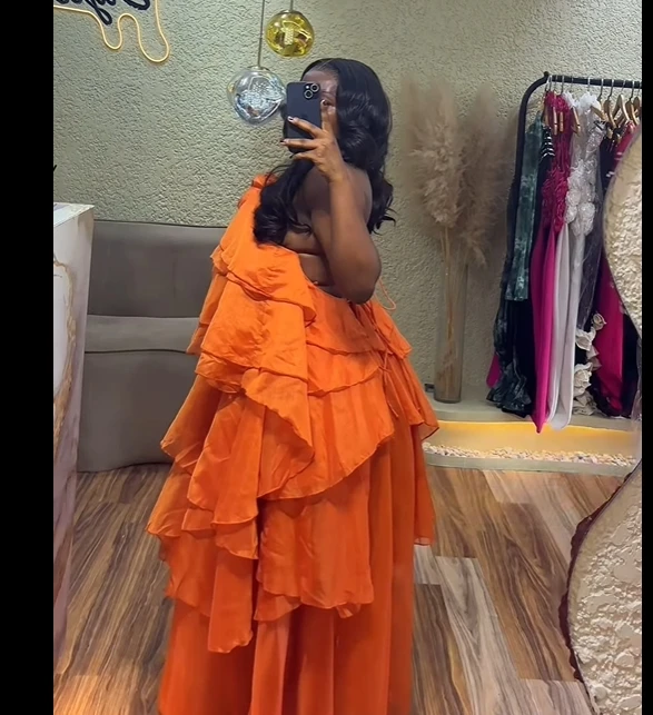 CM.YAYA Women Sleeveless Ruffles Loose Ball Gown Smock Strap Maxi Long Sexy Dress 2025 Birthday Vacation Party Dresses Vestidos
