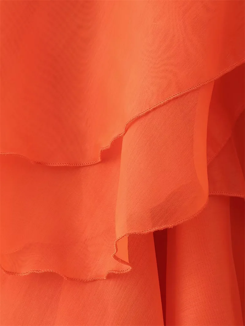 CM.YAYA Women Sleeveless Ruffles Loose Ball Gown Smock Strap Maxi Long Sexy Dress 2025 Birthday Vacation Party Dresses Vestidos