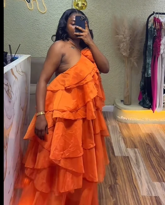 CM.YAYA Women Sleeveless Ruffles Loose Ball Gown Smock Strap Maxi Long Sexy Dress 2025 Birthday Vacation Party Dresses Vestidos