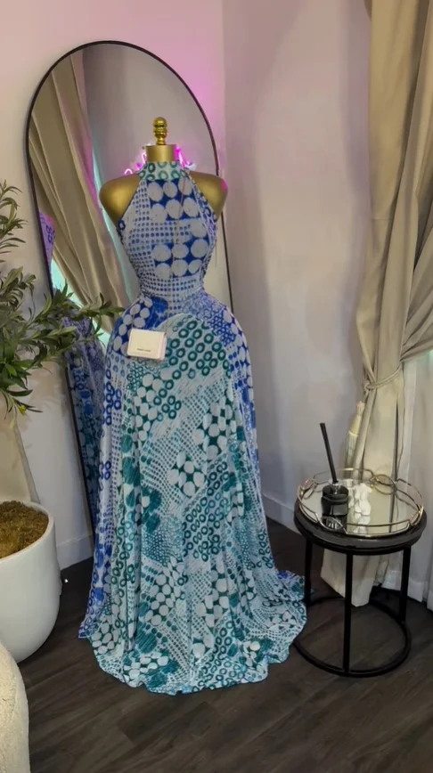 CM.YAYA 2026 Fall Women O-neck Sleeveless Print Mermaid Long Maxi Dress Cocktail Evening Birthday Beach Sexy Night Party Dresses