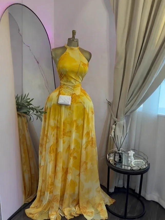 CM.YAYA 2026 Fall Women O-neck Sleeveless Print Mermaid Long Maxi Dress Cocktail Evening Birthday Beach Sexy Night Party Dresses