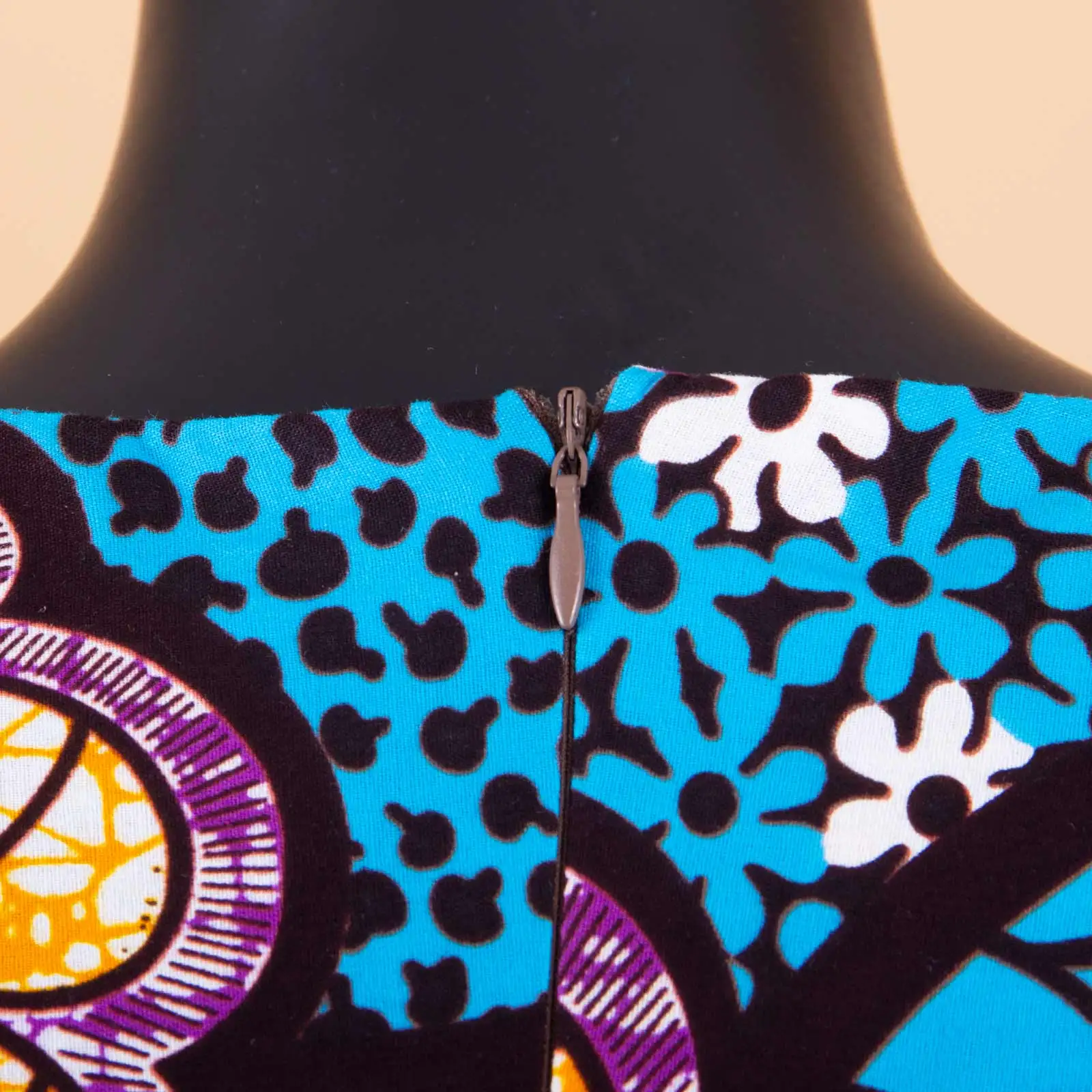 African Dresses for Women Dashiki Print Ankara Short Sleeve O-neck Floor Length Women A-Line Wax Cotton Dress AFRIPRIDE A1825017
