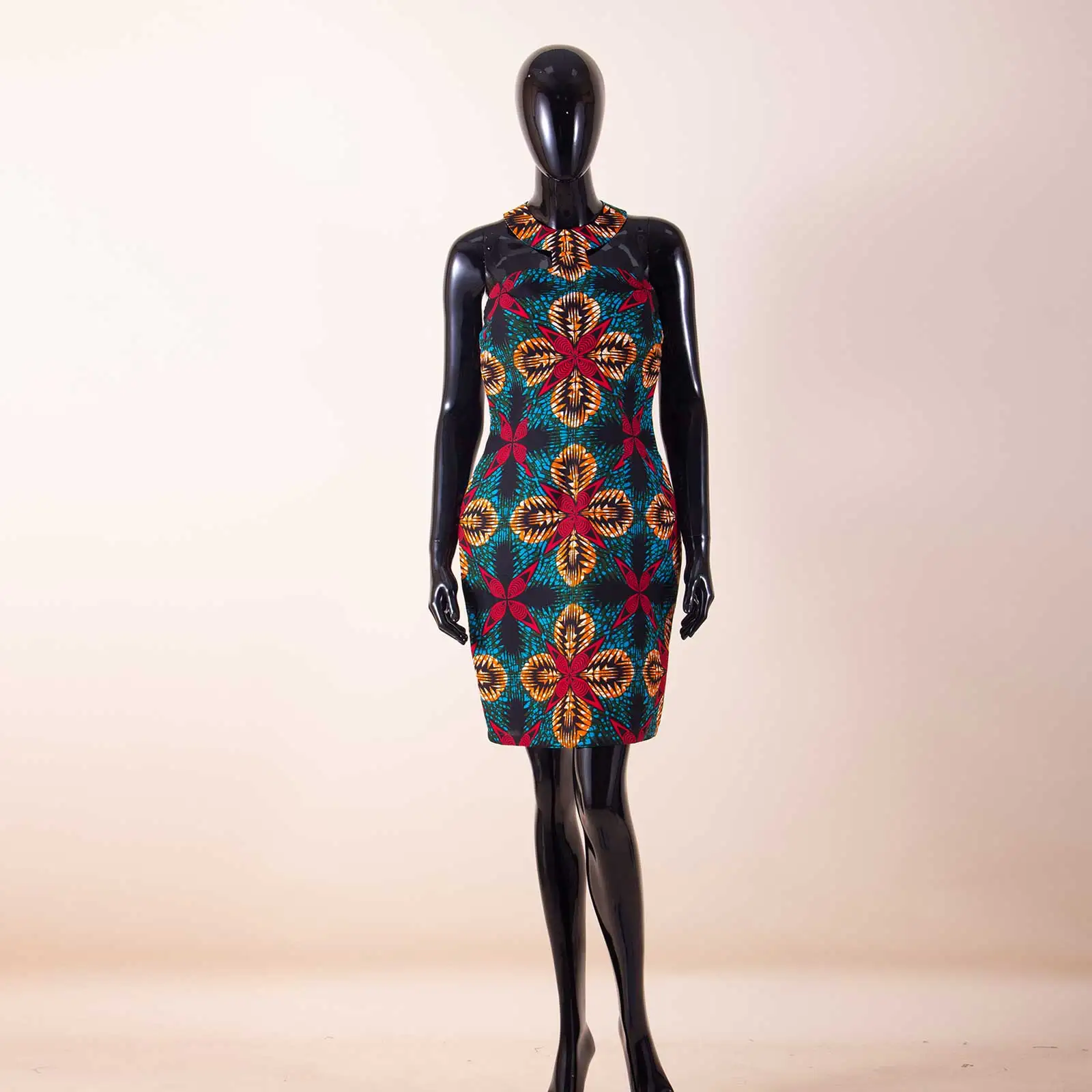 Summer African Dresses for Women Ankara Print Sleeveless Casual Women Sexy Party Dress Bodycon Dress Mini Dress A1825067