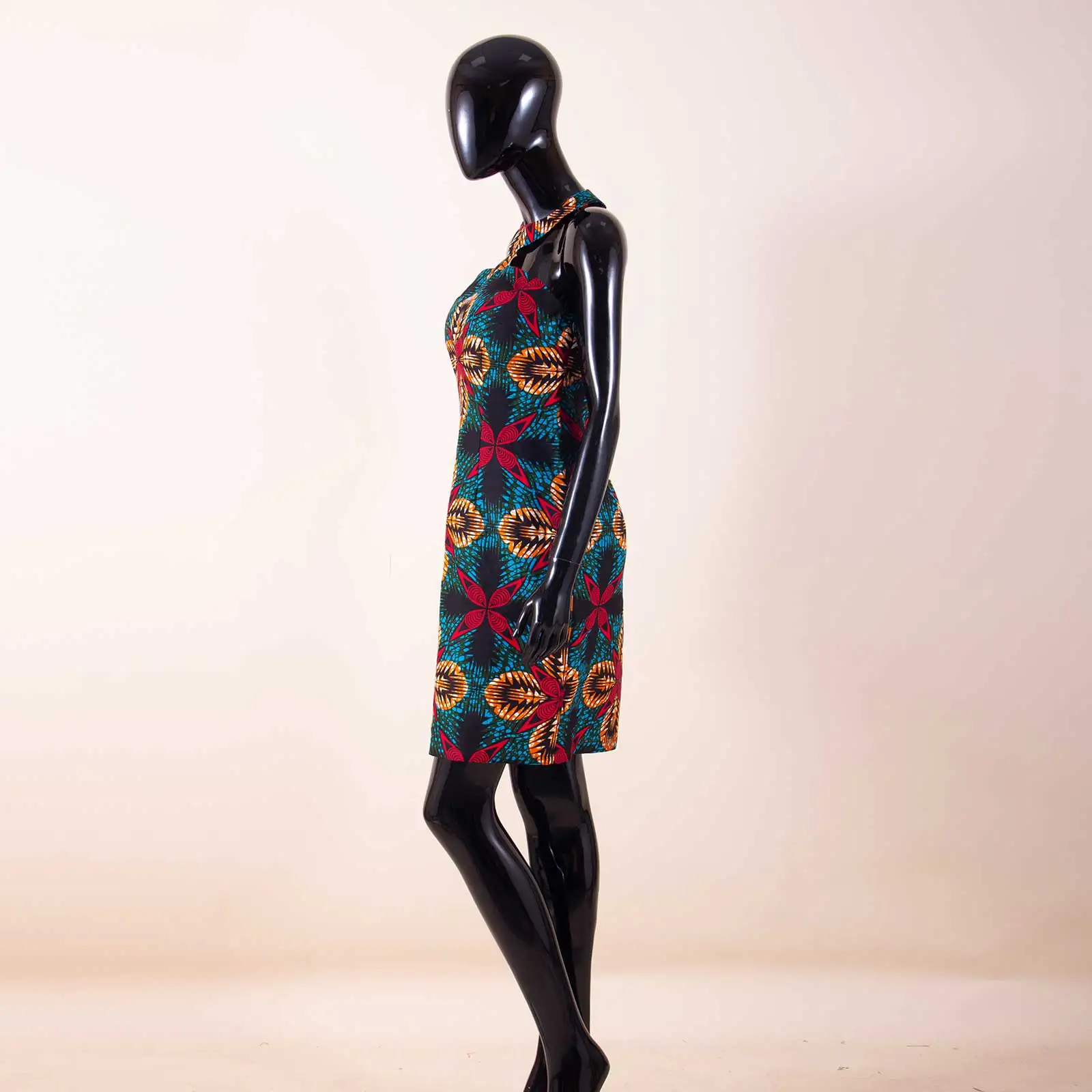 Summer African Dresses for Women Ankara Print Sleeveless Casual Women Sexy Party Dress Bodycon Dress Mini Dress A1825067