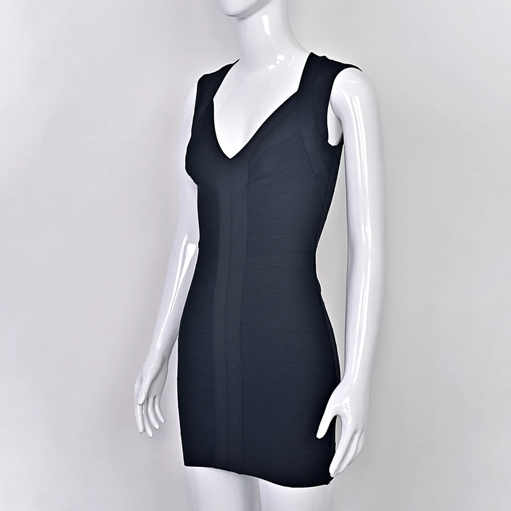 BEAUKEY Luxury Fashiong Trendy Pink Bandage Dress Plunge V Sexy Slim Evening Dresses Birthday Wedding Celebrity Lady Vestidos