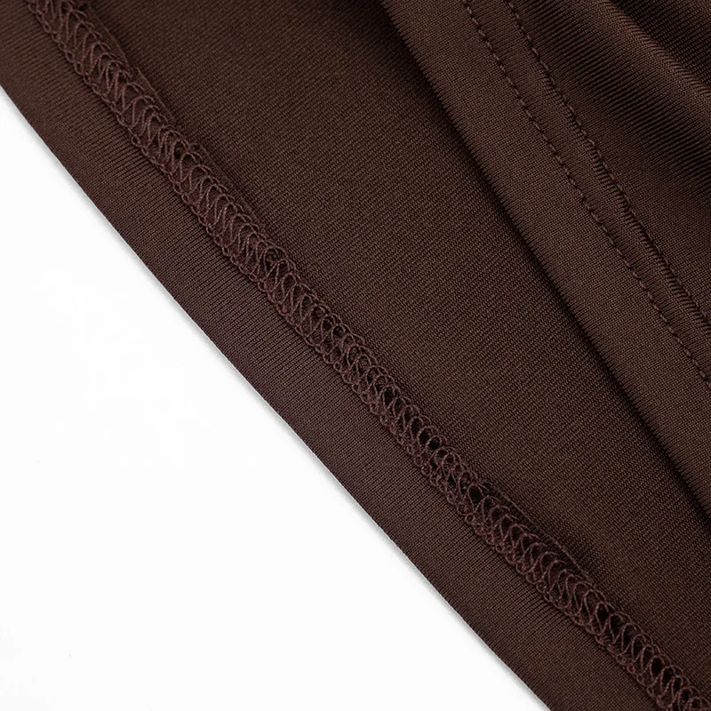 Talenza Elegant Ruched Mini Dress Women's Fashion Solid Vintage Brown Bodycon Sexy Dress Summer High Waist Party Y2k Women Dress