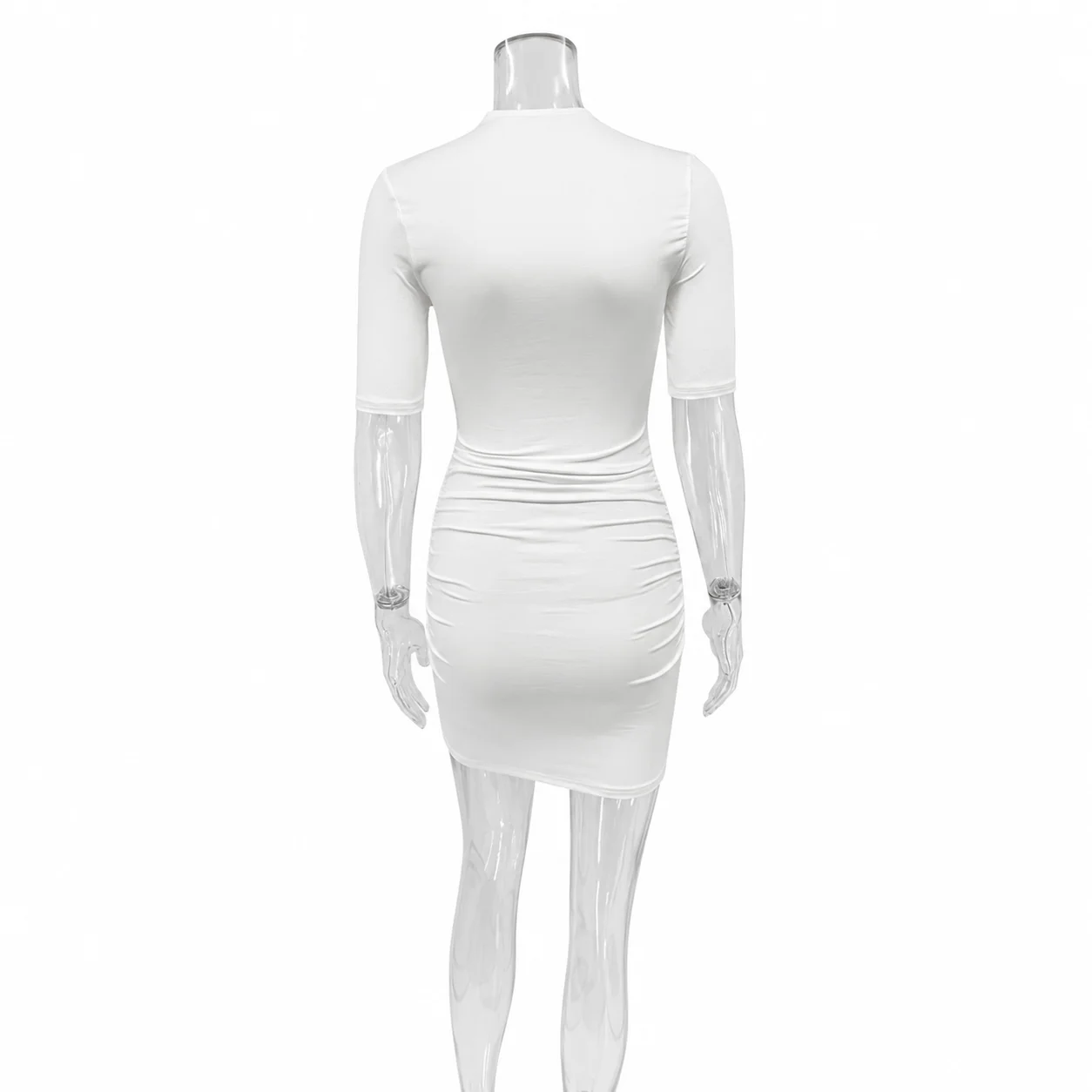Talenza Elegant Ruched Mini Dress Women's Fashion Solid Vintage Brown Bodycon Sexy Dress Summer High Waist Party Y2k Women Dress