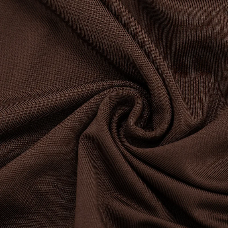 Talenza Elegant Ruched Mini Dress Women's Fashion Solid Vintage Brown Bodycon Sexy Dress Summer High Waist Party Y2k Women Dress
