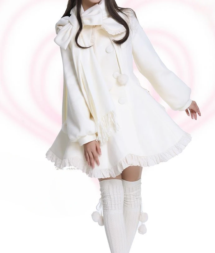 Japanese Kawaii Lolita Lace Patchwork Sweet Dress Coat Women Y2k Aesthetic Contrast Color Dresses Elegant Cute Party Vestidos
