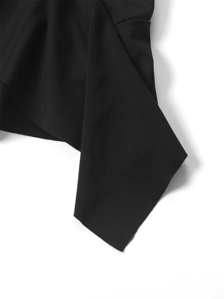 Summer Sexy Women's Sleeveless Mini Dress Backless Strap Black Bodycon Split A-Line Elegant Streetwear Party Wear