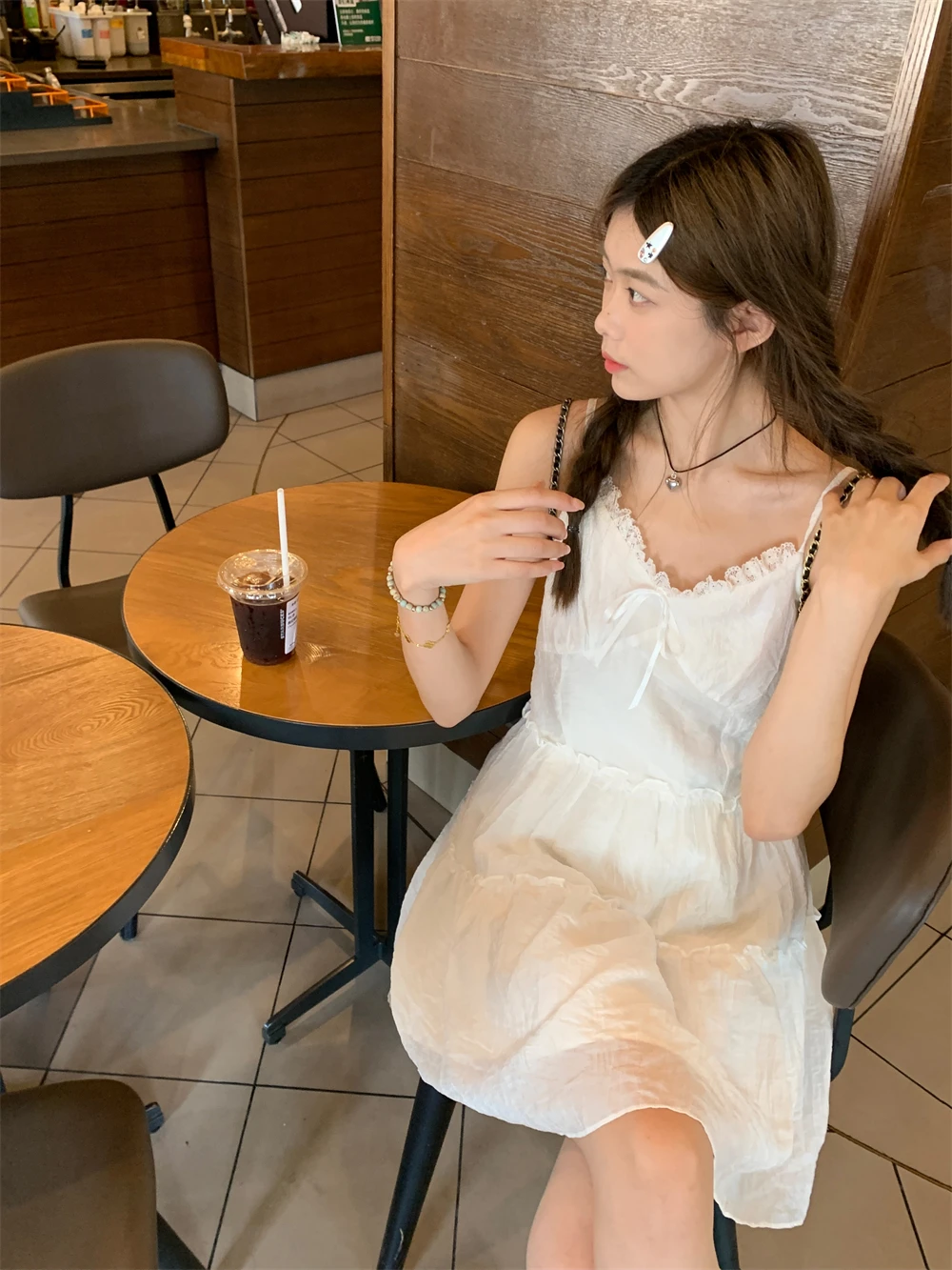 Korobov Lace Slip Dress Women's Clothing Summer A-line Puffy Skirt Y2k Vintage Short Dresses Korean Fashion Vestidos Para Mujer