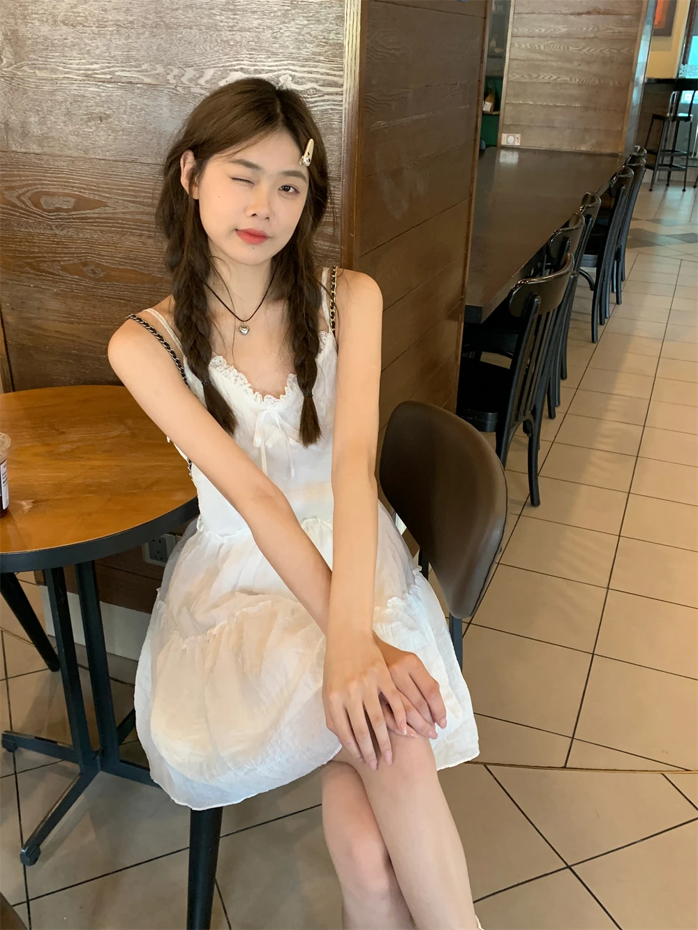 Korobov Lace Slip Dress Women's Clothing Summer A-line Puffy Skirt Y2k Vintage Short Dresses Korean Fashion Vestidos Para Mujer