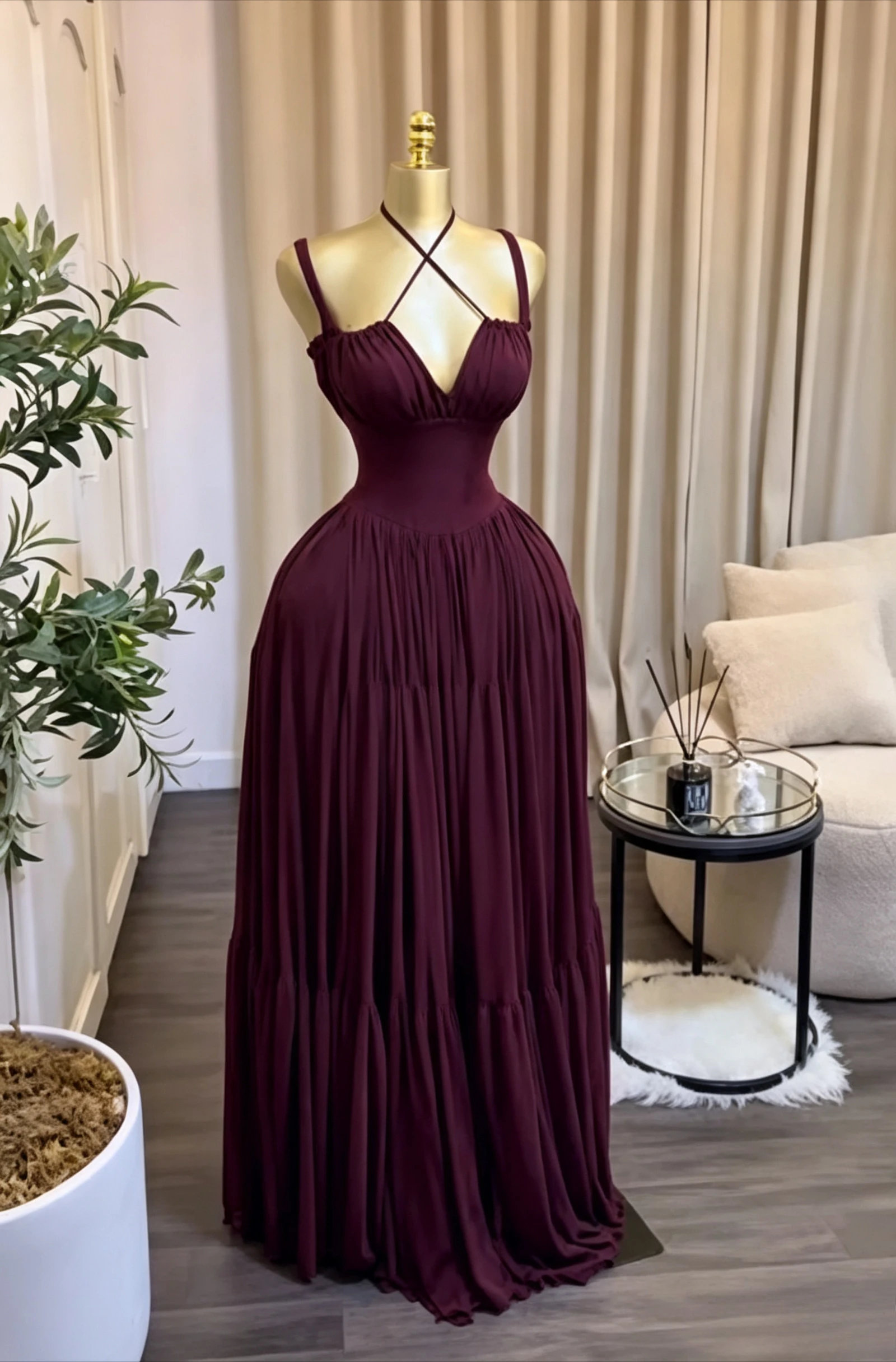 CM.YAYA 2026 Summer Women Halter Sleeveless Strapless Long Maxi Dress Slim Evening Birthday Beach Sexy Vacation Party Dresses